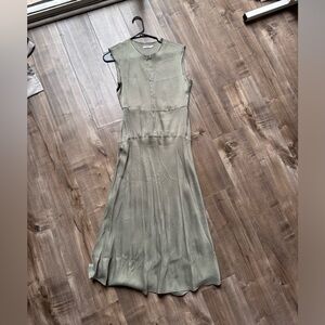 aday Save the Date Khaki Dress Small